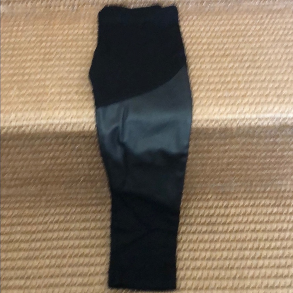 Girls Pinc Pleather Leggings